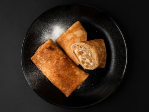 БЛИНЫ С ТВОРОГОМ И ГРУШЕЙ