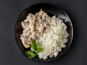 Куриное фрикасе с рисом